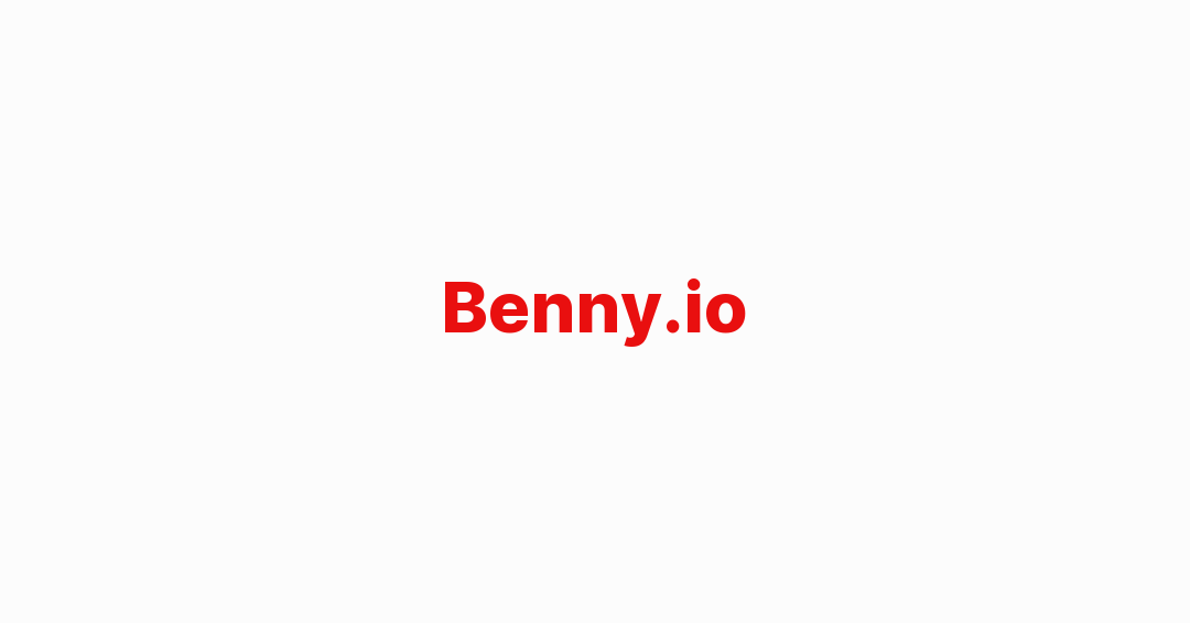 Benny.io is a super domain name for sale! - SuperNames